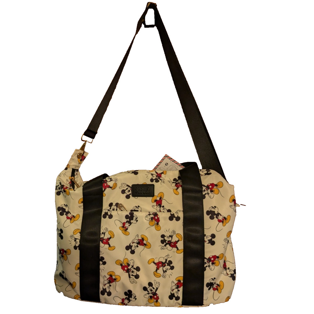 NEW MICKEY MOUSE Bioworld Travel‎ Duffle Weekend Bag, Fanny Pack, Luggage Tag